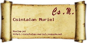 Csintalan Muriel névjegykártya